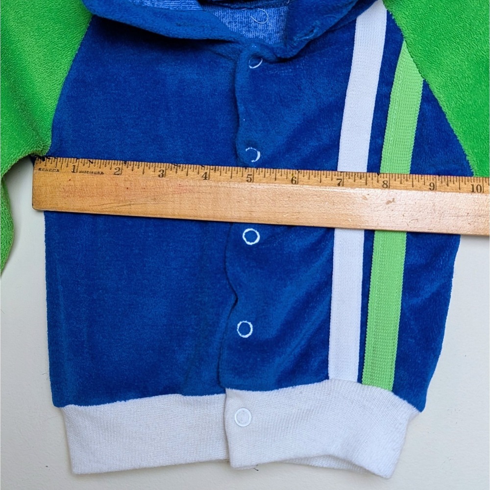 Vintage Kids World Terry Cloth 80s Hoodie Jacket Baby Size 12 Months - Picture 8 of 9